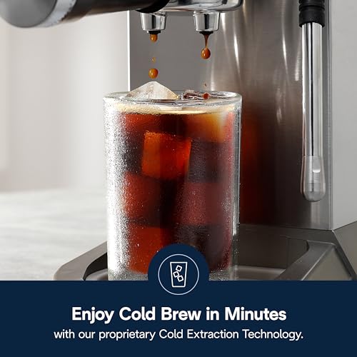 De'Longhi Dedica Duo Compact Espresso Machine - Cold Brew Coffee Maker with Milk Frother Wand- for Espresso, Hot & Iced Coffee, Cappuccinos, Lattes & Home Barista Brewing, Stainless Steel Finish - image 9