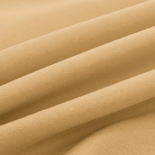 Image of Elegant Comfort Luxury Ultra-Soft 2-Piece Pillowcase Set 1500 Thread Count Egyptian Quality Microfiber Double Brushed-100% Hypoallergenic-Wrinkle Resistant, California King, Camel-Gold