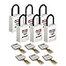 Brady CPT-WHT-25PL-KD6PK, 150215 Compact Nylon Lockout Padlock (Pack of 3 pcs)
