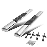 5 Inches Oval Tubing Side Step Nerf Bar Running Board Compatible with Ford F-150 F-250 F-350 Regular...