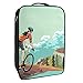Caja de almacenamiento para zapatos de viaje y uso diario para bicicleta Trail Down The Mountain Zapatero organizador portátil impermeable hasta 12 yardas con doble cremallera 4 bolsillos