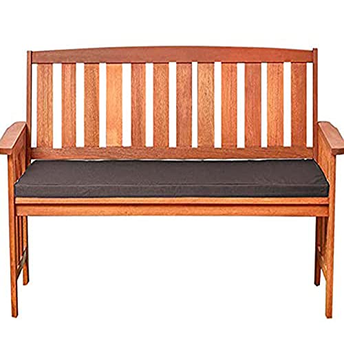 Housse de coussin de banc d'exterieur au rembourrage epais gris fonce