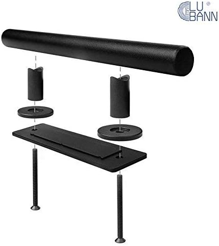 LUBANN 12" Sliding Barn Door Handle Pull Set Premium Carbon Steel Black