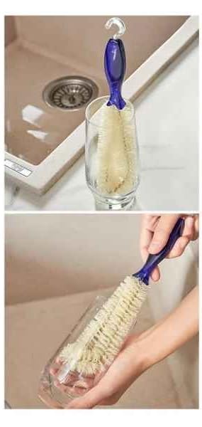 Nimbose® Bottle Cleaner Brush Short Handle Nylon Bristles Bottle Cleaning Kitchen Scrub with Short Plastic Handle, Jug & Kettle Brush (Qty: 1) 1