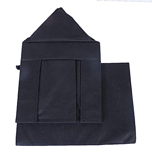 Image of Kuber Industries Shirt Organizer for Wardrobe|Foldable Non Woven Shirt Stacker|Designer Cupboard Organizer for Clothes |Clothes Storage box (Black)