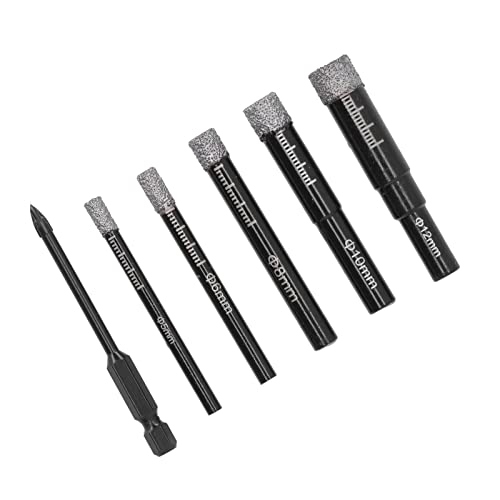 Juego de 6 brocas sierra para perforar vidrio y cerámica miniatura 3