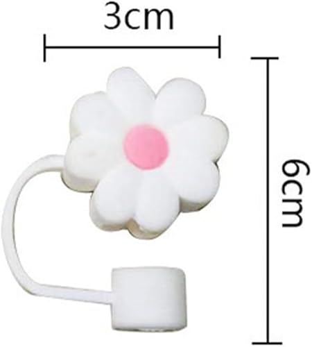 Miniatura 9 de 4styles - 5-6 fundas de paja de flores para Stanley de 30 y 40 onzas, a prueba de polvo, tapas para popotes reutilizables de 0.354-0.394 in (6