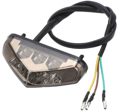 Feu arrière LED universel 12V de stop et plaque d'immatriculation pour moto