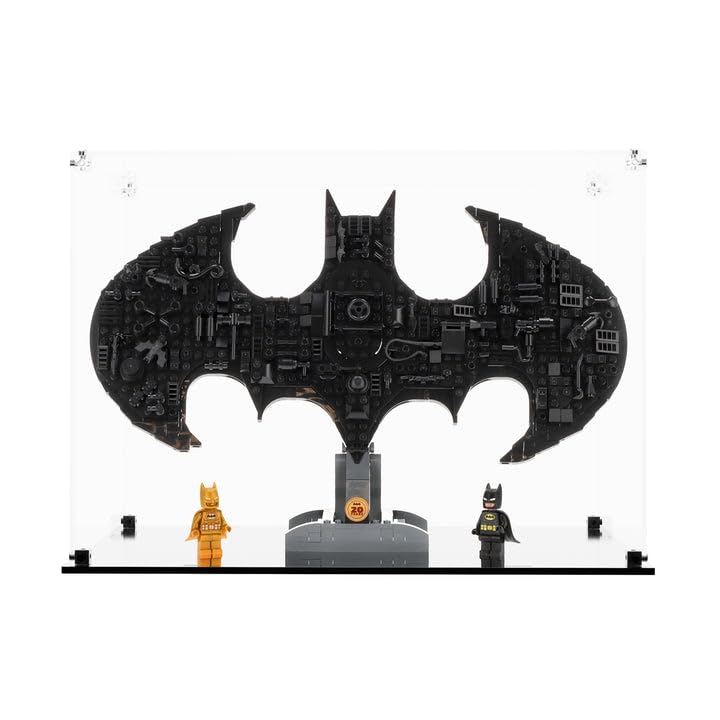 Display Case Compatible with LEGO 76330 Batman Logo - Display Case, (Clear Back Panel)