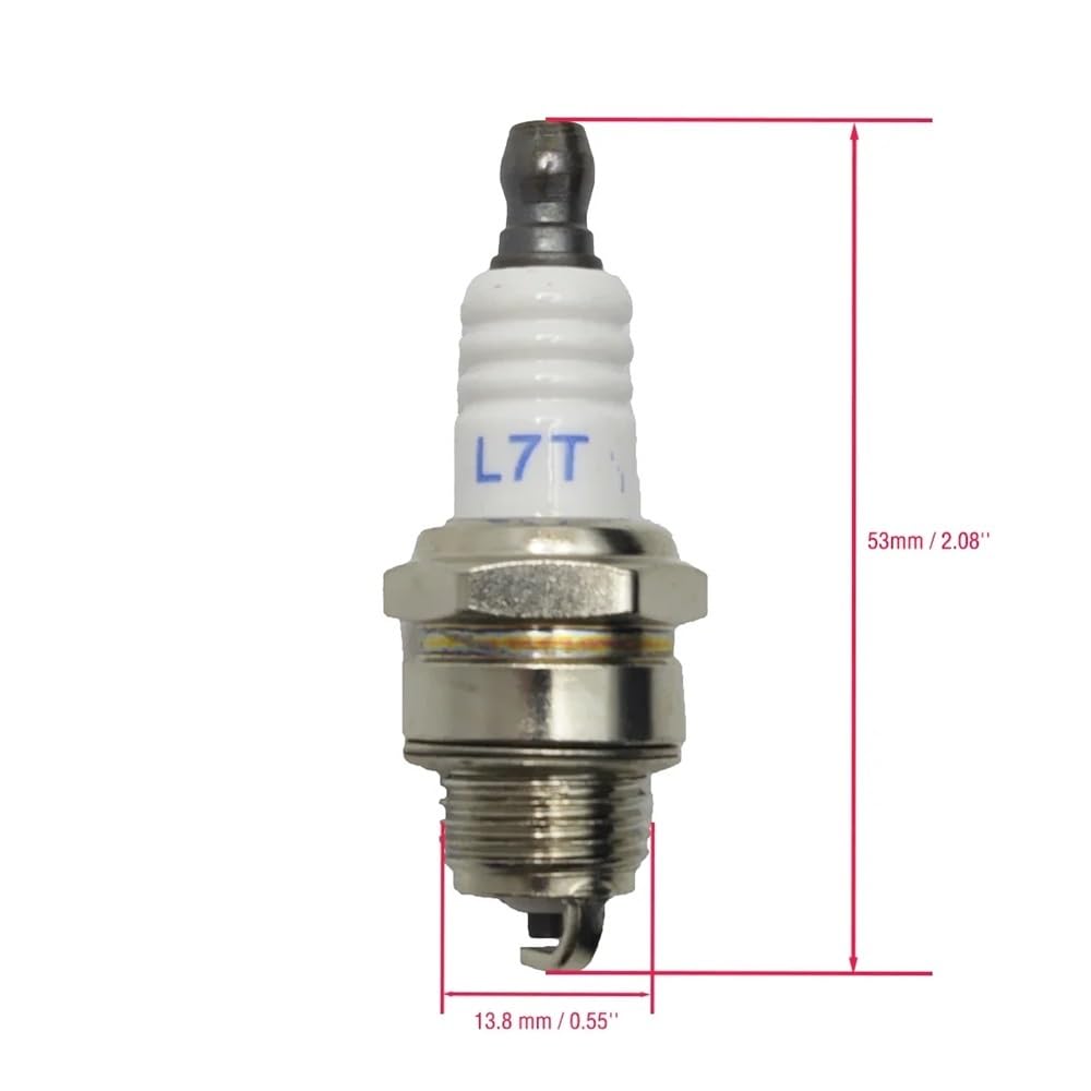 10 bujías L7T aptas for motosierras, repuestos, Herramientas de jardín, m de Gasolina y Cepillo CU