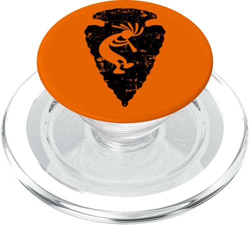 Punta di freccia con kokopelli danzante effetto invecchiato PopSockets PopGrip per MagSafe
