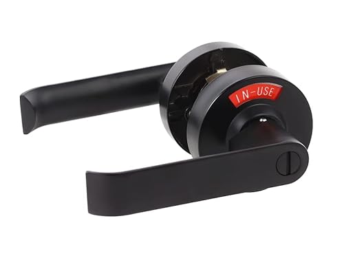 Privacy Lock With Large Indicator For Bathroom Inuse And Vacant, Ada Compliant Lever, Commercial Grade, Perfect For Restroooms Of Professional Office Apartment Airbnb Warehouse (Matte Black) #TOP3
