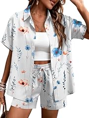 White Blue Floral