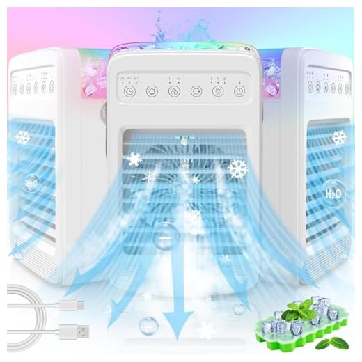 Portable Air Conditioners,Mini Air Conditioners Portable for Room,Oscillating Small Mini AC with Timer,4 Speeds 2 Cool Mist,Small Room Air Conditioners for Room