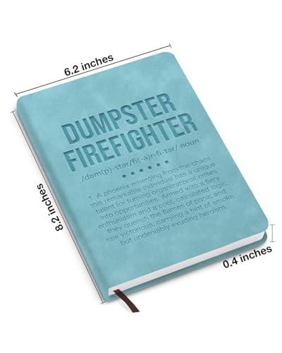 Carnet de notes de pompier Dumpster : journal ligné thématique pour le bureau - 3
