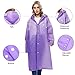 UNIQUEBELLA Regenmantel Eva Travel Transparent Regenponcho Regen Zubehör für Damen und Herren Regenbekleidung Regencape Regenjacke Wasserdicht für Wandern Radfahren Camping und Reisen (Lila, XL)