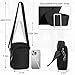 VADOO Sling Bag for Men Women, Anti Theft Crossbody Shoulder Bag with Zipper Lock, RFID Blocking & Waterproof for Travel Casual(Black)