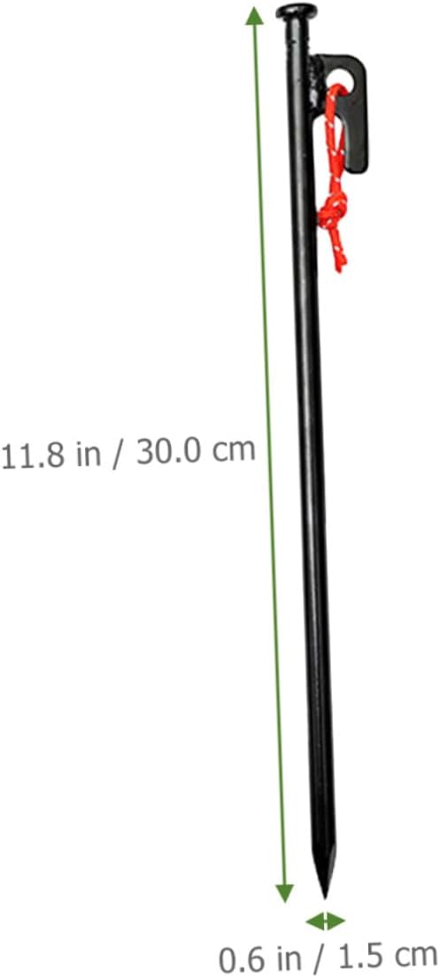 Heavy Duty Tent Stakes Tarp Stakes 30cm Iron Tent Pegs with Storage Bag 8pcs Camping Ground Anchors and Tarp Fixing