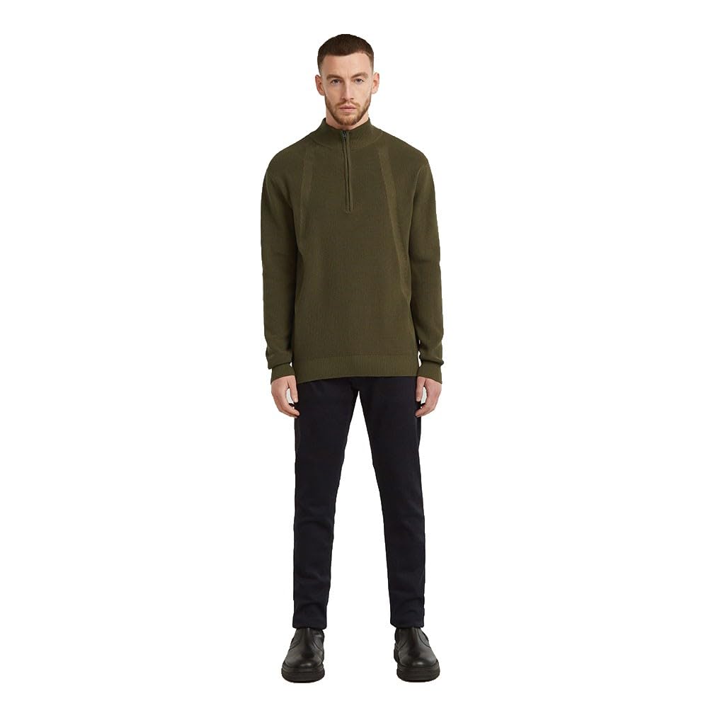 G-Star Herren Structure Half Zip Knit Sweater