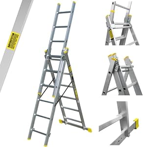 BAYERSYSTEM LADDER LEITER ÉCHELLE DRABINA – Bayersystem BS-DW 3x6 Mehrzweckleiter, 3x6 Sprossen, 3-teili