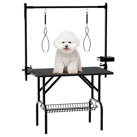 36" Professional Dog Pet Grooming Table Adjustable Heavy Duty Portable w/Arm & Noose & Mesh Tray