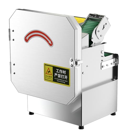 Cortadora de cebollino comercial, picadora de cebolletas, cortadora eléctrica de verduras de 200 W, para pimientos, cebolletas picadas, cebollas, cilantro, puerros y apio. Grosor ajustable de 1,5 a