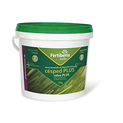 FERTIBERIA Abono de Liberación Lenta Césped Plus Mantenimiento - Cubo 3 kg