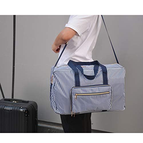 Foldable Travel Bag Water Resistant Travel Duffle Bag with Lining and Shoulder Strap UPGRADE