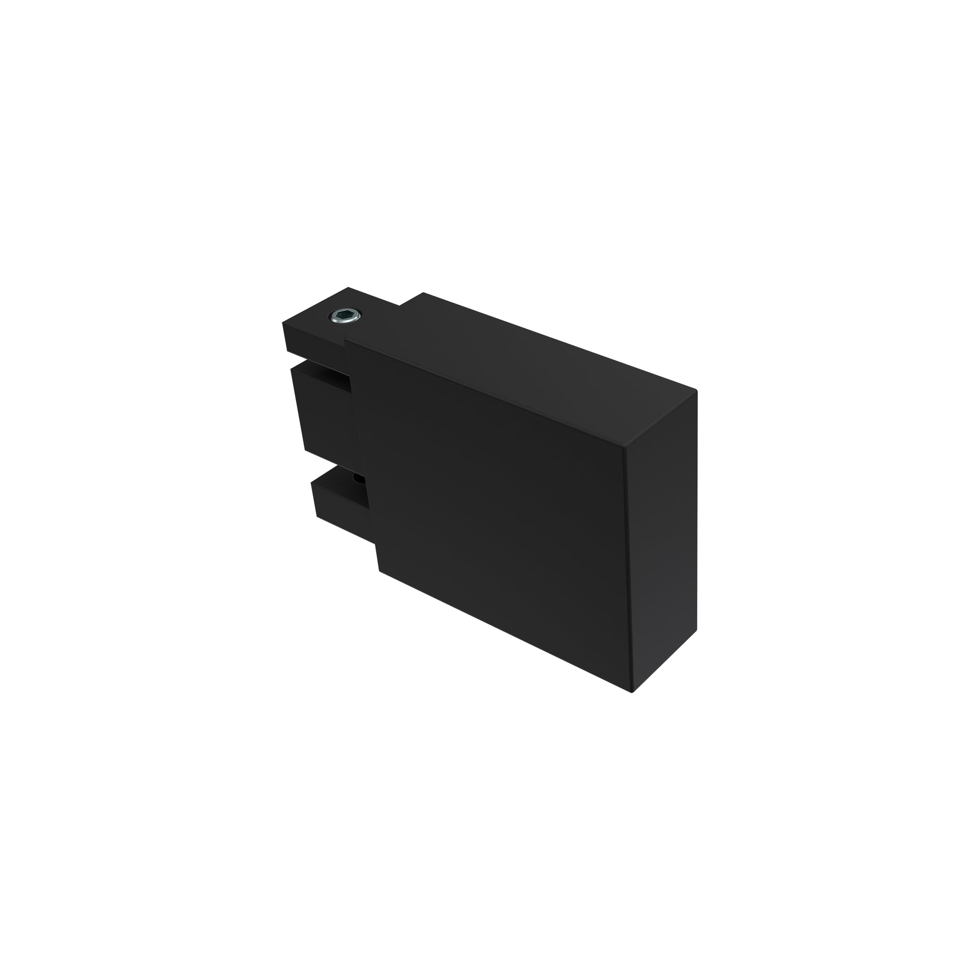 INTERDECO Innenlauf-Gardinenstange eckig 14 x 35 mm, kantige Innenlaufstange aus Metall, Schwarz, zur Wandmontage, Typ 10212919, 100 cm