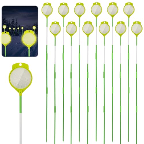 12 Pcs Reflective Driveway Markers, 48 Inch Double Sided Driveway Markers Reflectors for Snow Plowing Markers, Driveway, Walkways, Parking, Lots (Green)