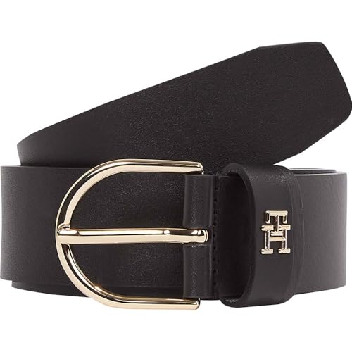 Tommy Hilfiger Damen Gürtel Essential Effortless 3,5 cm mit Dornschließe, Schwarz (Black), 125 cm
