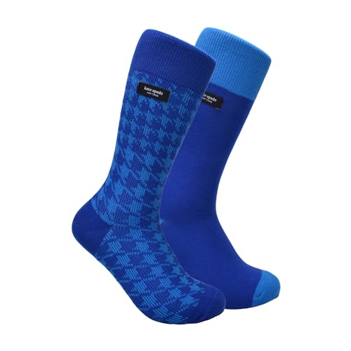 kate spade new york Women's 2-Pack Houndstooth Boot Sock, Soft & Comfortable