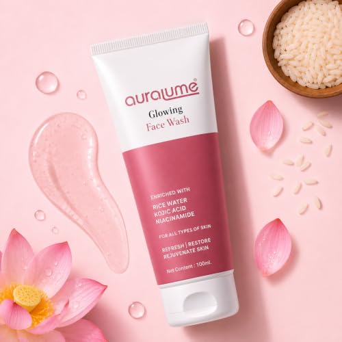 Image of Auralume Glowing Face Wash with Rice water & Niacinamide.