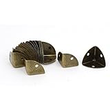 uxcell Triangle Box Case Edge Corner Protector Bracket 20 Pcs Bronze Tone
