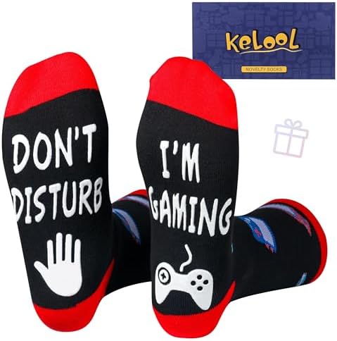 Do Not Disturb I'm Gaming Socks,Men Gifts for Men Teen Boys Dad S...
