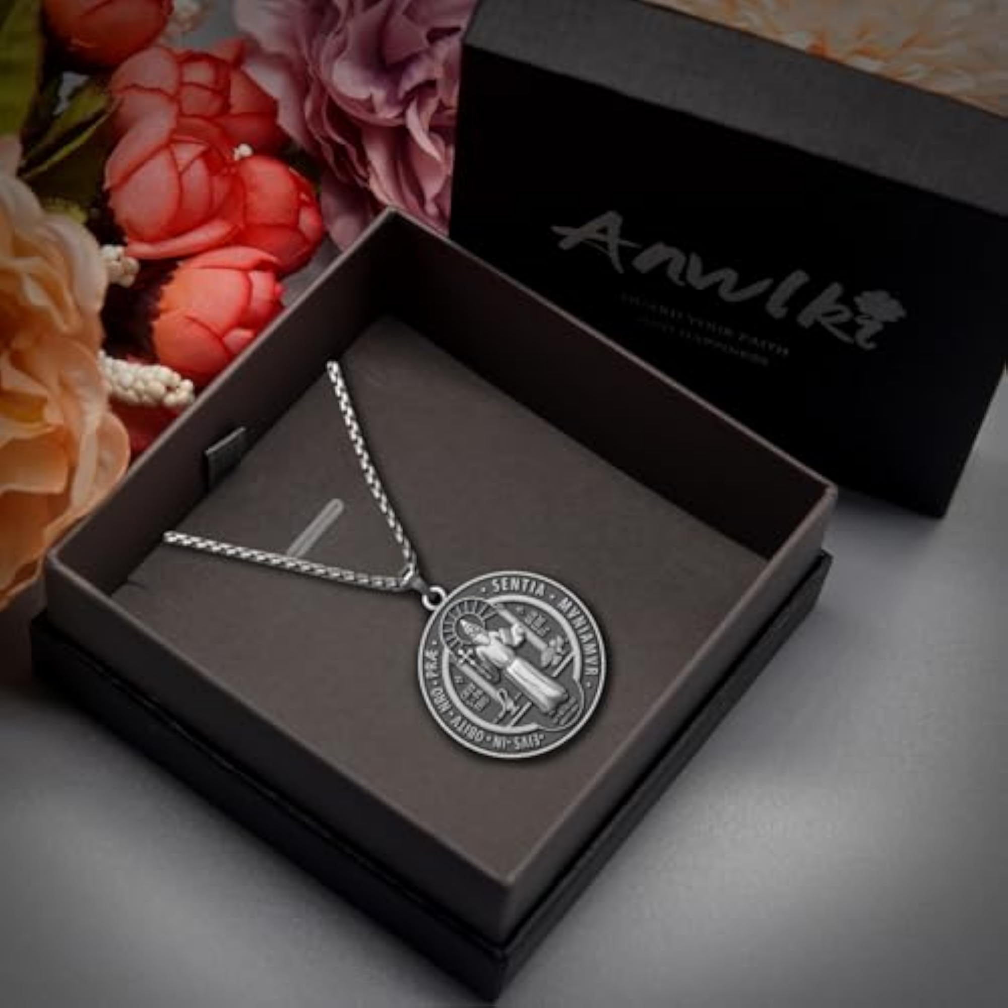 Saint Benedict Medal Necklace, Blessing Gift for Family
