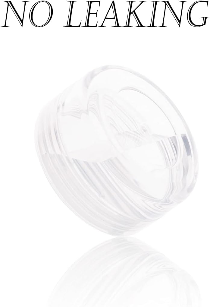 3 Gram Sample Containers with Lids, 200 Count Tiny Sample Jars, 3ML Makeup Cosmetic Containers for Lip Balms, Lotion, Powder, Beauty Products(Clear Lids)