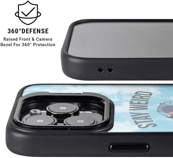 Skinit Kickstand Phone Case Compatible with iPhone 15 Pro Max - Officially Licensed Disney Lilo and Stitch Stay Weird Design