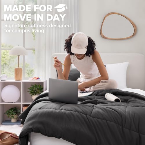 UGG Leonora Twin Comforter Set, Lightweight, 2-Piece, Charcoal Grey - image 2