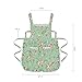Aoomzoon Funny Aprons for Women with Pockets, Kitchen Cooking Grilling Bbq Cute Chef Apron, Mothers Day Birthday Gifts for Women (Olive Green/Floral)
