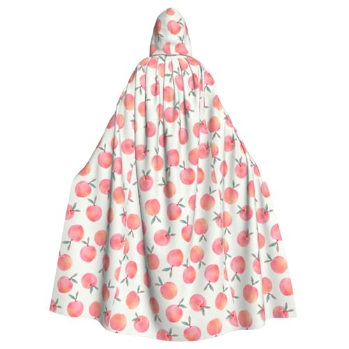 Cape à capuche pêche rose adulte idéale pour bal masqué et fête en plein air