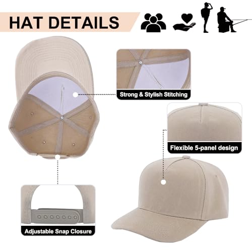 Image of 12 Pack Seamless Baseball Caps Wholesale Bulk - No Center Seam, DIY Friendly, Adjustable Breathable Lightweight for Men Women