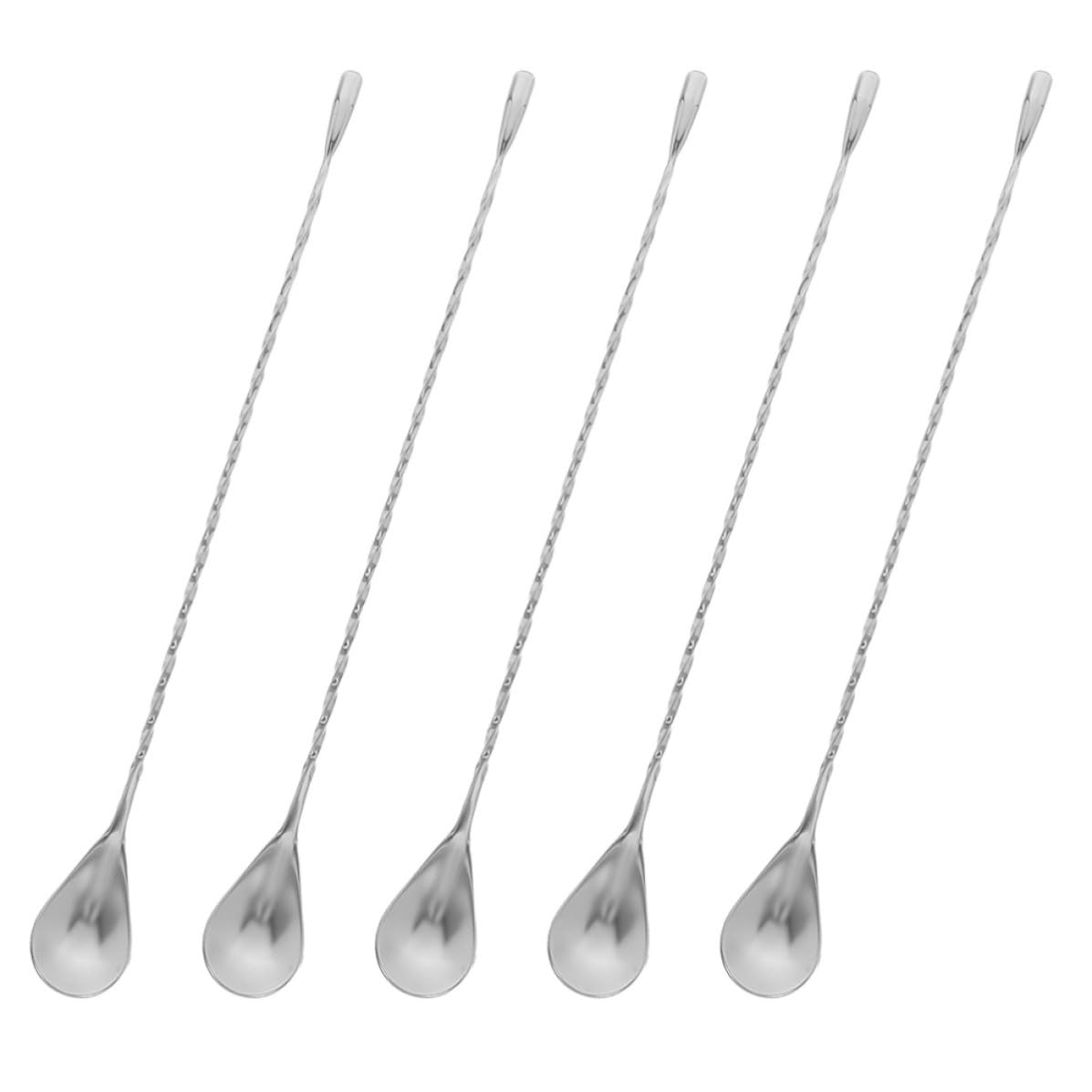 Cucharas mezcladoras con mango en espiral de 30cm para hostelería y hogar
