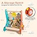 Wooden Baby Walker with Wheels, Walker for Baby Boys 6-12 Months Push Toy, Sit to Stand Activity Walker Learning to Walk