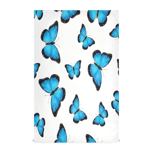 Paños de cocina absorbentes con mariposas azules de 28x18 pulgadas en juego de 6 unidades 2