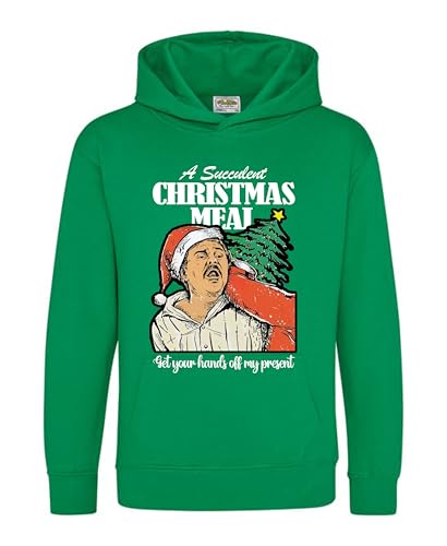 Image of Democracy Manifest Christmas Hoodie Get Your Hands Off My Present Pullover Funny Succulent Chinese Meal Meme Unisex Kids Adults Hood(XL, Irish Green)