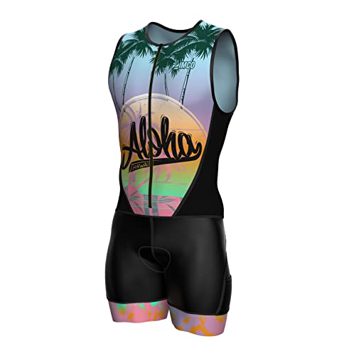 Zimco Elite Triathlon Suit masculino acolchoado triatlo fato de corrida natação ciclismo corrida, Pr