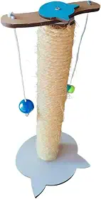 Arranhador Plataforma para Gatos Torre com Brinquedo Poste de Sisal Diversão e Proteção para Móveis(ARRANHADOR GATO)