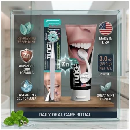 Peak Essentials The Original TUNG Brush Peak Essentials Brush & Gel - Tongue Cleaner - Starter Pack, White
