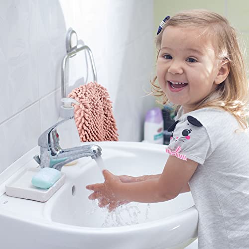 9 Pack Cute Chenille Soft Hanging Hand Towels, Funny Cartoon Animal Hand Towel With Hanging Loop, Kids Hand Towel Set Absorbent Thick Kitchen Bathroom Towels Bulk, 5 Colors #TOP5